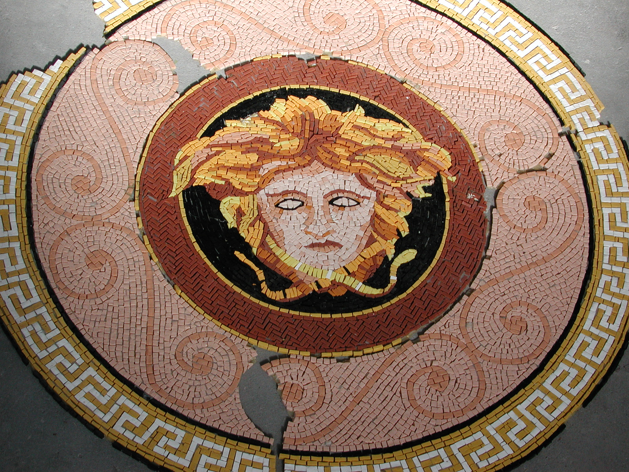 Medusa Head mosaic art