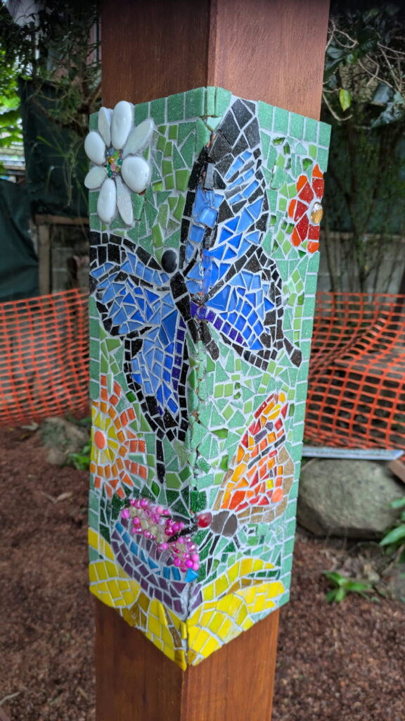 Shelter post mosaics